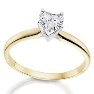  Classic Diamond Heart Solitaire 1/2ct   Size 5 Jewelry