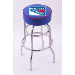 New York Rangers HBS Double ring swivel bar stool with 