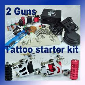 Complete Tattoo Starter Kit 2 Guns Supply Set Equipment  