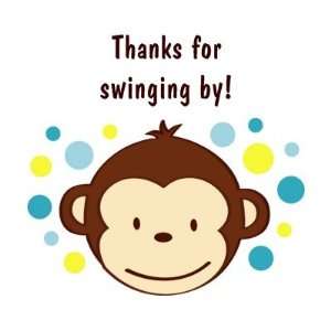  Mod Monkey Birthday Favor Stickers Arts, Crafts & Sewing