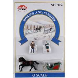  O Horses w/Sleighs & People (6) Toys & Games