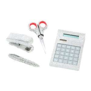   Office Supply Set Scissor, Calculator, Stapler & Pen