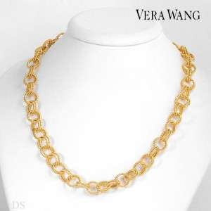 New VERA WANG Necklace w/ Super Clean Diamonds 18K YG  