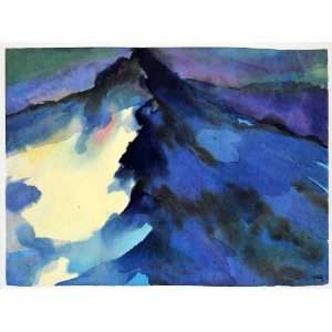  Print Emil Nolde Abstract Watercolor Modern Art Matterhorn Mountain 