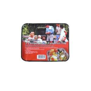  3 compartment Foil Tray, 3 Pack 