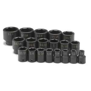 SK Hand Tools 4039  19 Piece 6 Point Standard Fractional Impact Socket 