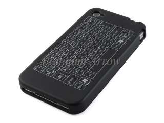 Soft Silicone Case Skin Cover for Apple iPhone 4 Keyboard Black  