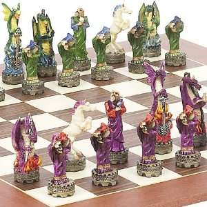 Fantasy Chessmen & Stuyvesant Street Chess Board From 