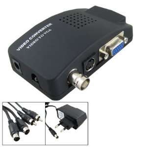   AV BNC to VGA Component Box CCTV Video Converter Adapter Electronics