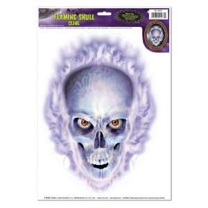  Flaming Skull Cling Case Pack 180   530406