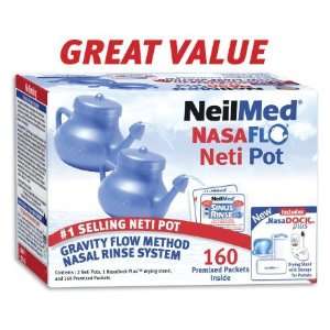 NeilMed Sinus Rinse Great Value Pack 2  Neti Pots 1  NasaDock 160 