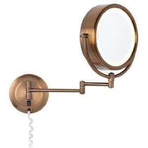  Coppery Bronze Finish Swing Arm Lighted Plug in Wall 