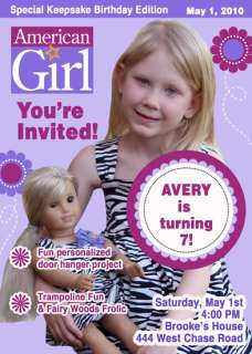 AMERICAN GIRL DOLL CUSTOM BIRTHDAY INVITATIONS  
