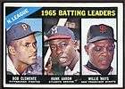1966 Topps 215 Batting Leaders NL Clemente Aaron Mays VG Lot B  
