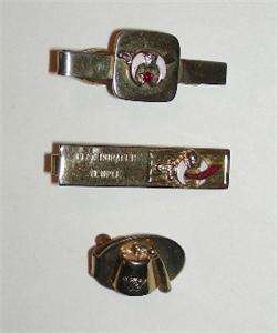Vintage Shriners Tie Clasps With Shriners Logo  