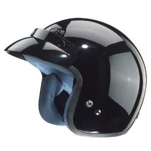  Zox Colli Open Face Helmet Black   Small Automotive