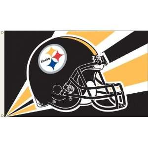   Steelers NFL Helmet Design 3x5 Banner Flag
