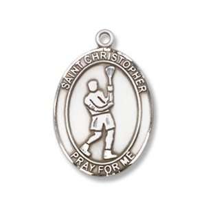   Christopher/Lacrosse Pendant Sterling Silver Lite Curb Chain Jewelry