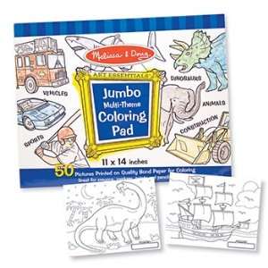  Valuable Jumbo Coloring Pad Blue 11 X 14 By Melissa & Doug 