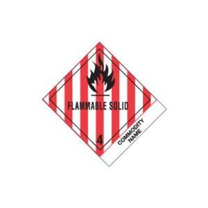  SHPDL513P1   Flammable Solids, N.O.S. Labels, 4 x 4 3/4 