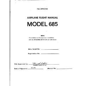  Aero Commander 685 Aircraft Flight Manual Aero Commander Books