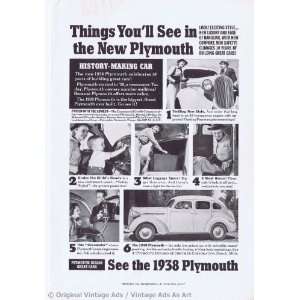  1937 Plymouth 4 Door Sedan Vintage Ad 