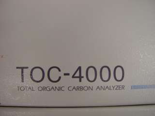 Shimadzu Total Organic Carbon Analyzer TOC 4000  