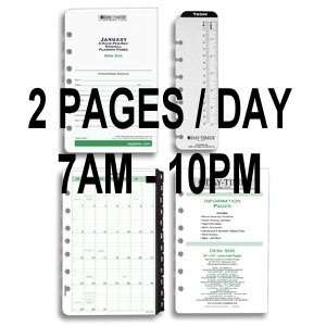  Daily Calendar Organizer Refill, Jan Dec, 2 Page/Day, Desk 