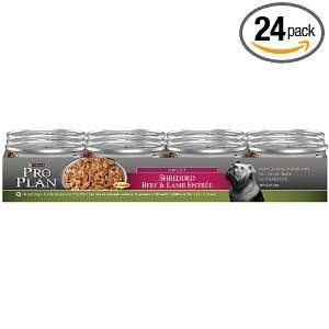 Purina Pro Plan Adult Dog Food, Shredded Beef and Lamb, 5.5 Ounce Cans 