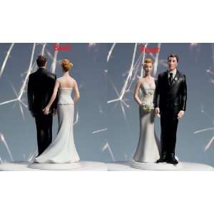  The Love Pinch Funny Caucasian Bridal Couple Figurine 