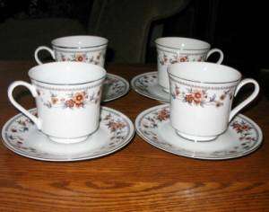 Sheffield China Anniversary Cup & Saucer Sets 8 pc LOT  