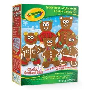 Crayola Holiday Teddy Bear Gingerbread Cookie Baking Kit (Crafty 