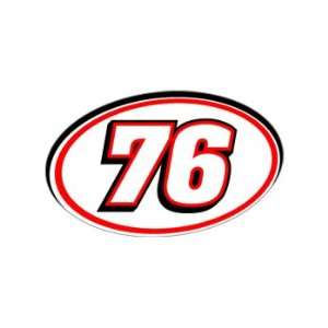    76 Number   Jersey Nascar Racing Window Bumper Sticker Automotive