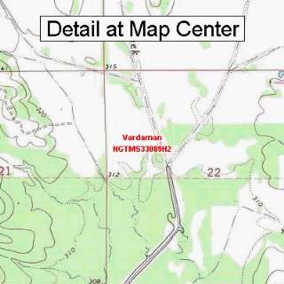   Topographic Quadrangle Map   Vardaman, Mississippi (Folded/Waterproof