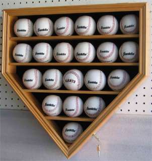21 Baseball Shadow Box Display Case, UV Protection Lock  