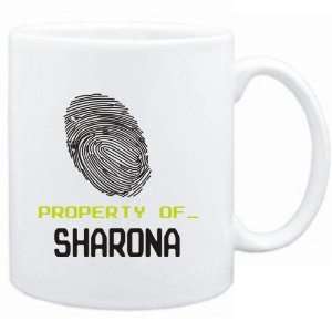  Mug White  Property of _ Sharona   Fingerprint  Female 