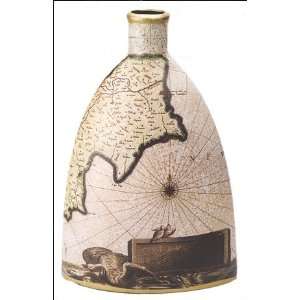  Porcelain Nautical Map Beach Vase
