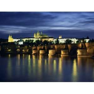  Vltava River and Charles Bridge with St. Vitus Cathedral 