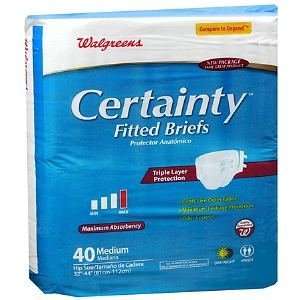   Certainty Fitted Briefs, Medium, 40 ea Health 