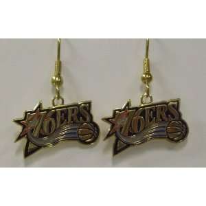    NBA Dangling Earrings   Philadelphia 76ers Logo