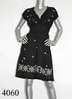 NWT KARMA HIGHWAY ANTHROPOLOGIE BLACK EMBROIDERED PEASANT DRESS S M L