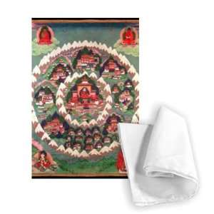  The Paradise of Shambhala, Tibetan Banner   Tea Towel 