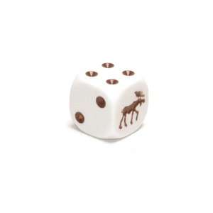  16mm d6 Round Cornered Opaque Moose Dice Toys & Games