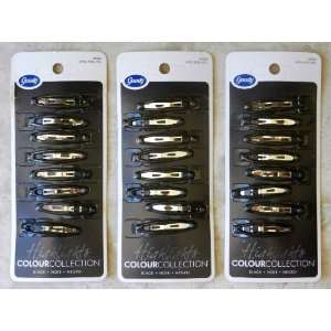  Goody Colour Collection Black Hair Clips (3 Package Value 
