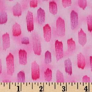  44 Wide Bee Happy Brush Strokes Raspberry Fabric By The 