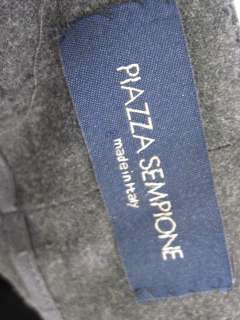 PIAZZA SEMPIONE Dark Gray Wide Leg Trousers Pants Slacks Sz 42  