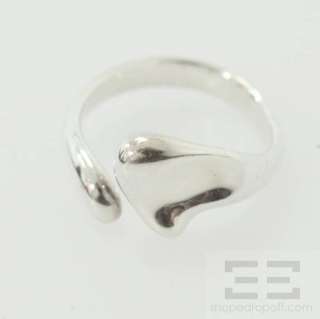 Tiffany & Co. Elsa Peretti Full Heart Sterling Silver Ring Size 7.5 