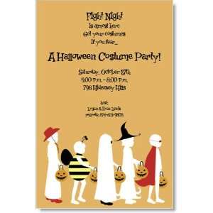 Costumed Kids Halloween Invitations 