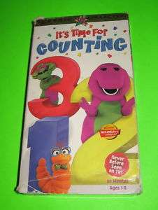 Barney Its Time For Counting VHS Classic Collection  