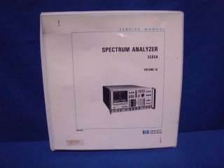 HP 3585A SPECTRUM ANALYZER SERVICE MANUAL  